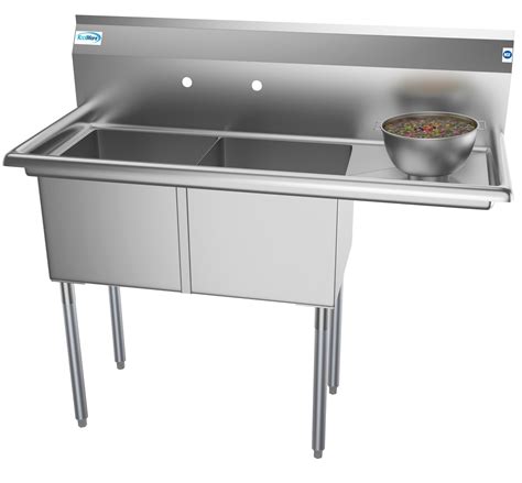 two compartment kitchen sink commercial